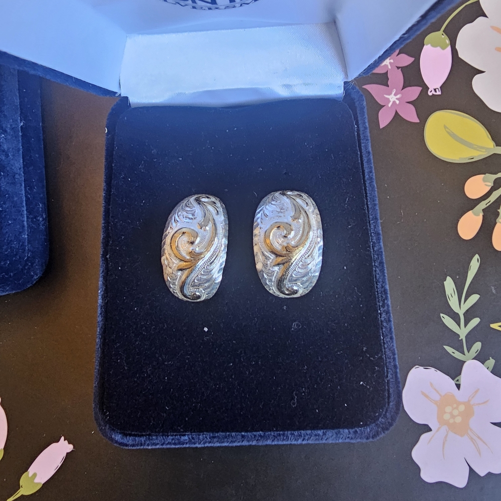 Montana Silversmiths Silver and Gold Swirl Earrings